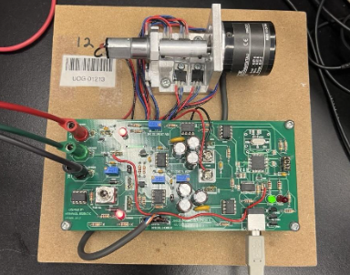 Physical DC Motor, Optical Encoder, and Drive Board Setup